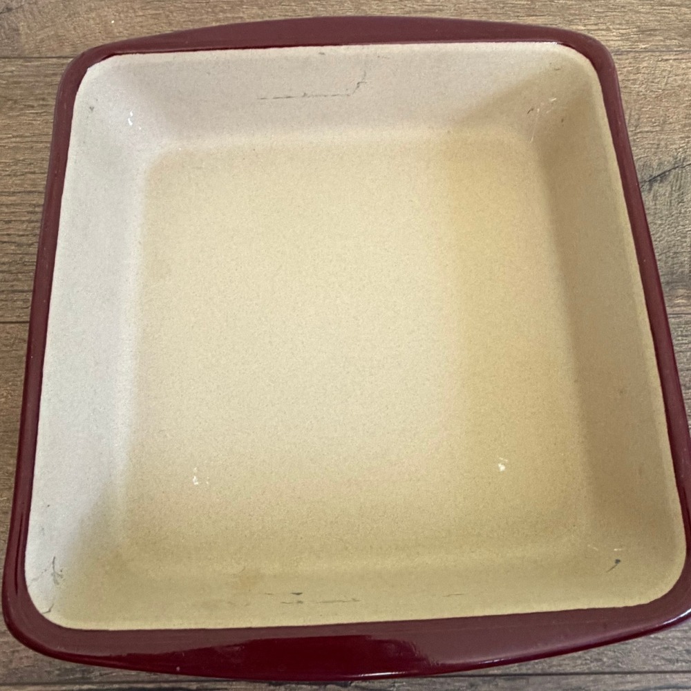 Pampered Chef Square Baker Unisex 9in Cranberry Red - Picture 14 of 14